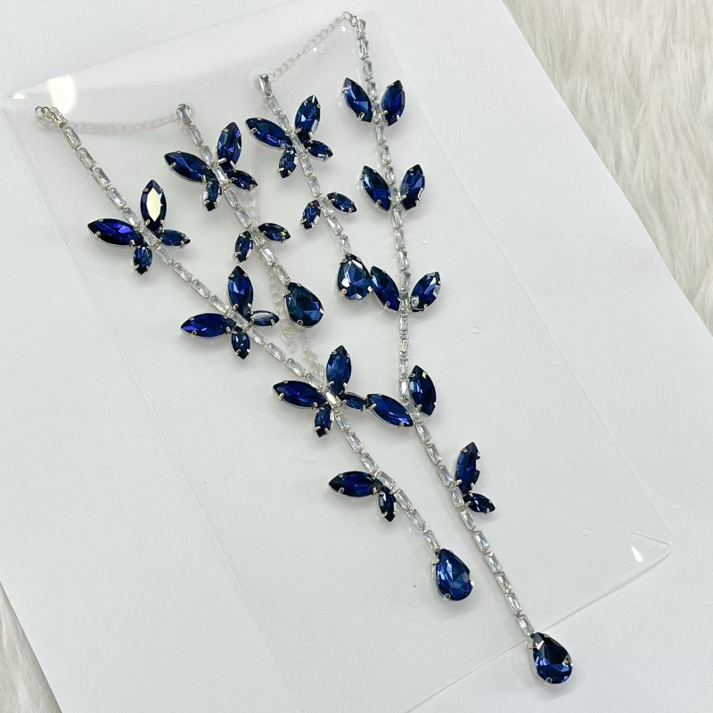 American diamond with glass stones necklace sets