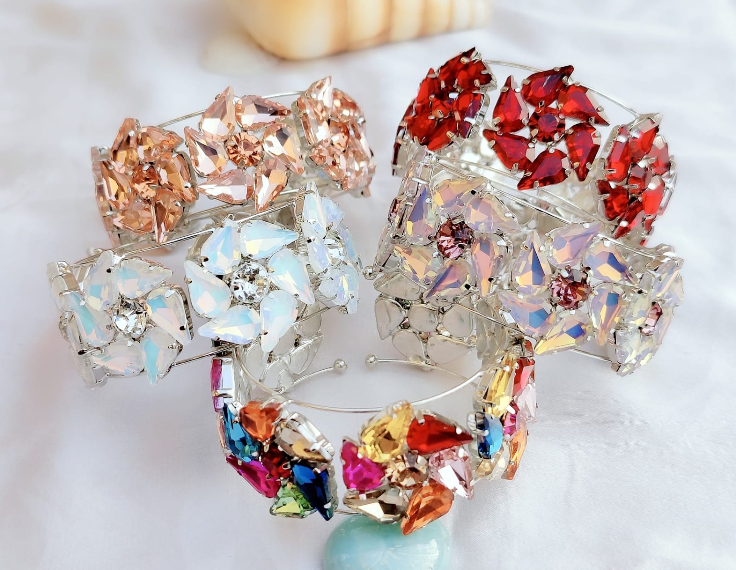 Glass stones adjustable KADA  |online shopping glass stones jewellery