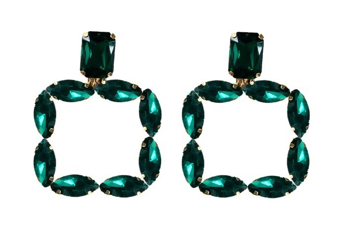 Buy Hanging glass stones earrings